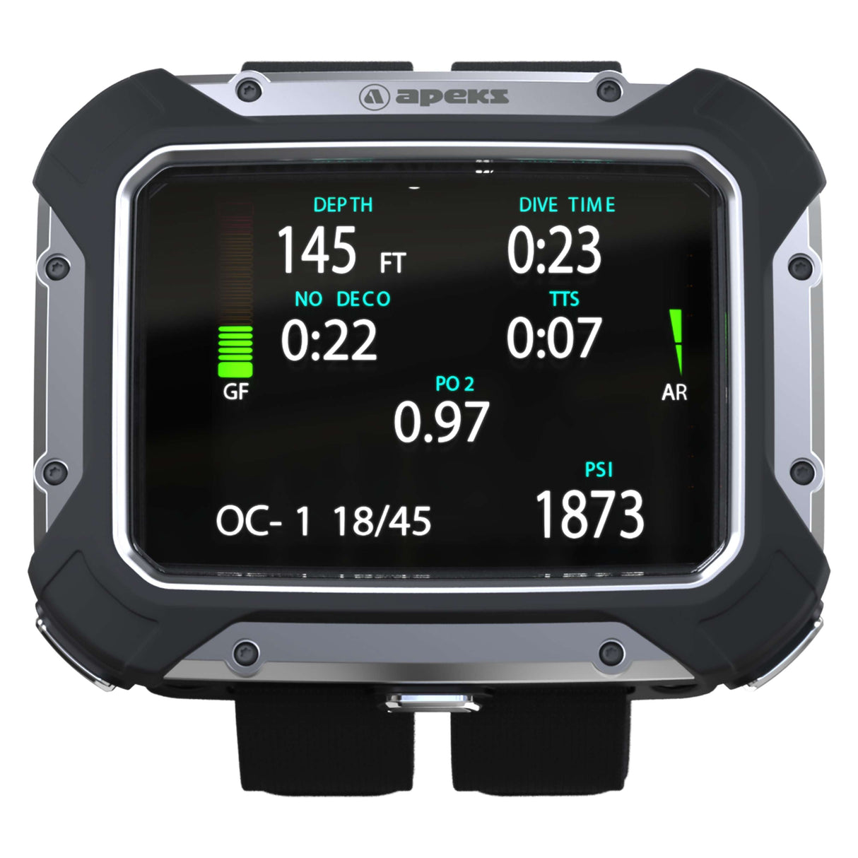 Apeks DSX Dive Computer w/ O2 Analyzer Black