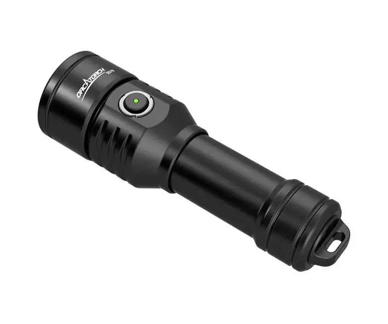 OrcaTorch D570-GL dive light, angled view