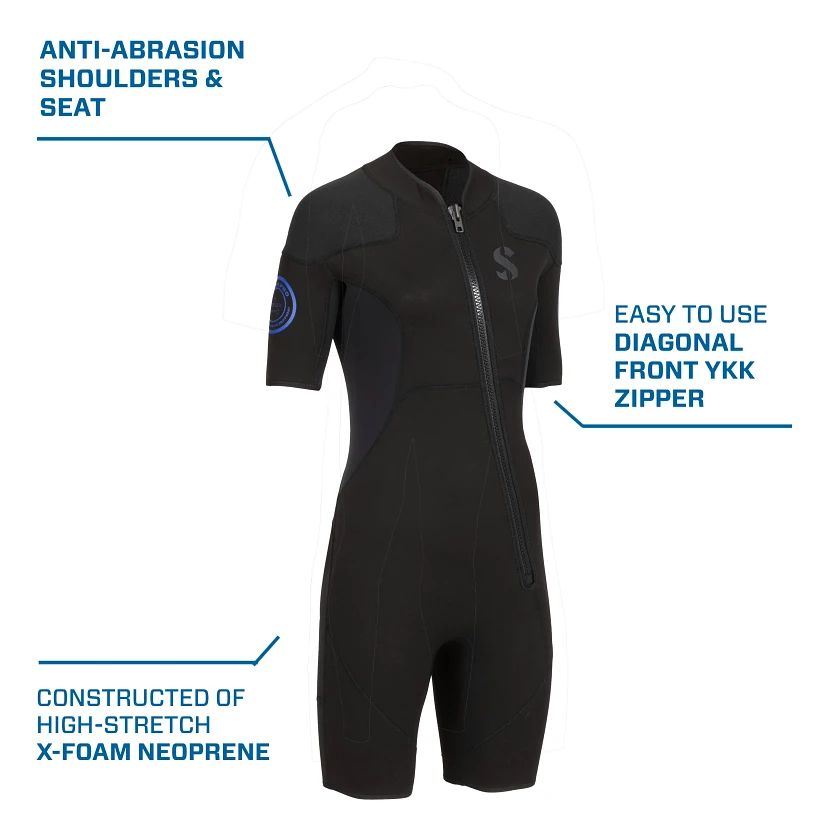 ScubaPro Oneflex Steamer Front Zip Shorty 2.5 mm Women's Wetsuits