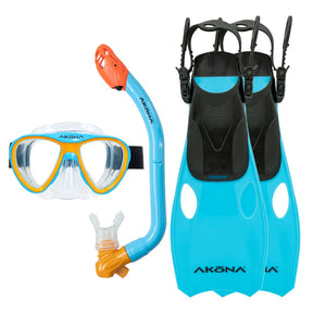 Akona Junior Mask, Snorkel and Fin Set, AKTS-JR-ABOR