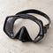 Open Box Atomic Aquatics Frameless 2 Mask — Black, open box, lightly used on off-white work table