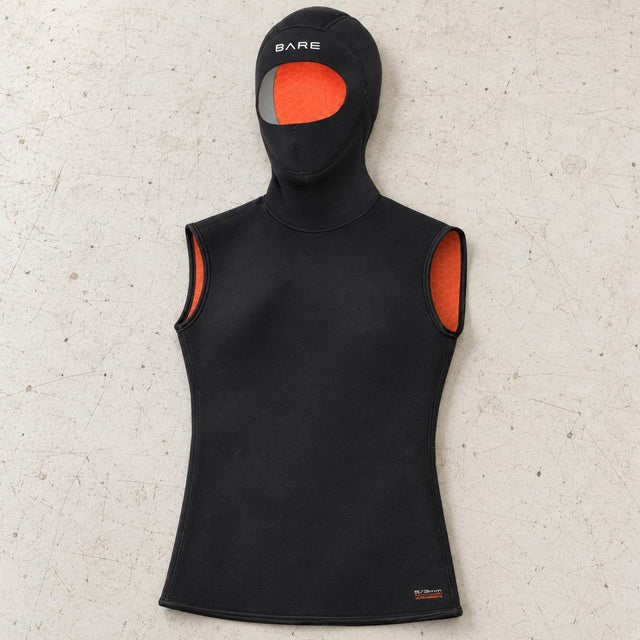 Open Box Bare 5/3mm Ultrawarmth Hooded Vest Womens — Black — open-box product photo