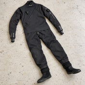 Open Box Bare Aqua-Trek 1 Tech Dry Travel Ready Drysuit — default, open box, lightly used on off-white work table