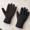 Open Box BARE 3mm K-Palm Dive Gloves — Black, open box, lightly used on off-white work table