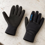 Open Box BARE 3mm K-Palm Dive Gloves — Black, open box, lightly used on off-white work table