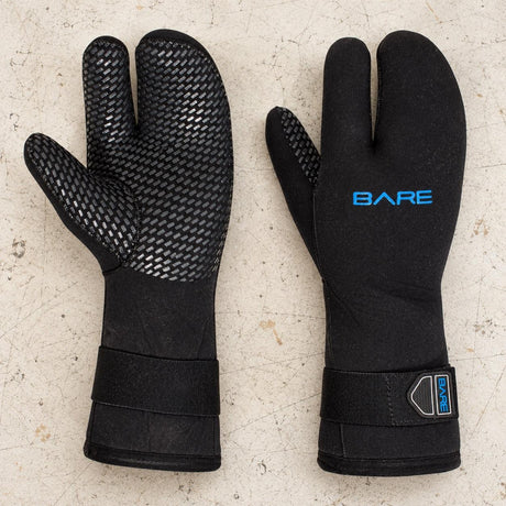 Open Box Bare 7mm Dive Gloves — Black — open-box product photo