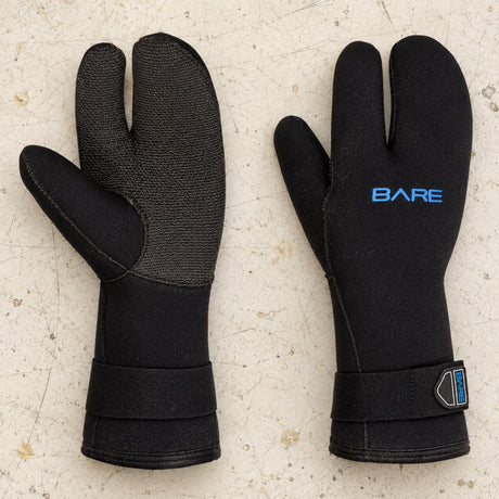 Open Box Bare 7mm K-Palm Dive Gloves — Black — open-box product photo