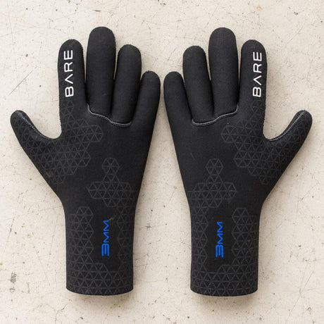 Open Box Bare 3mm S-Flex Dive Gloves — Black — open-box product photo