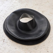 Open Box Bare Latex Drysuit Neck Seal, Black — default, open box, lightly used on off-white work table