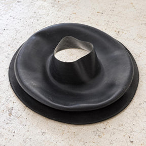 Open Box Bare Latex Drysuit Neck Seal, Black — default, open box, lightly used on off-white work table