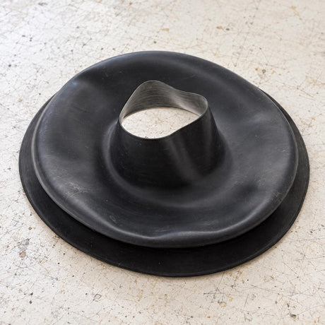 Open Box Bare Latex Drysuit Neck Seal, Black — default, open box, lightly used on off-white work table