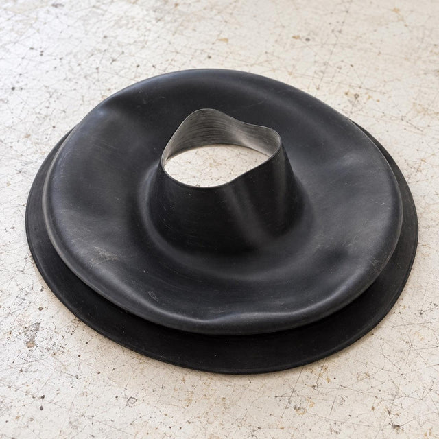 Open Box Bare Latex Drysuit Neck Seal, Black — default, open box, lightly used on off-white work table