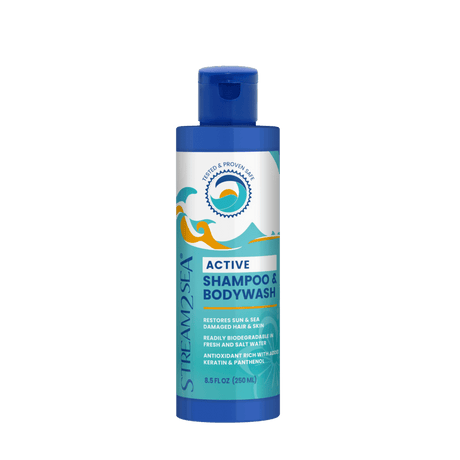 Stream2Sea Active Shampoo & Body Wash, 8.5 oz bottle