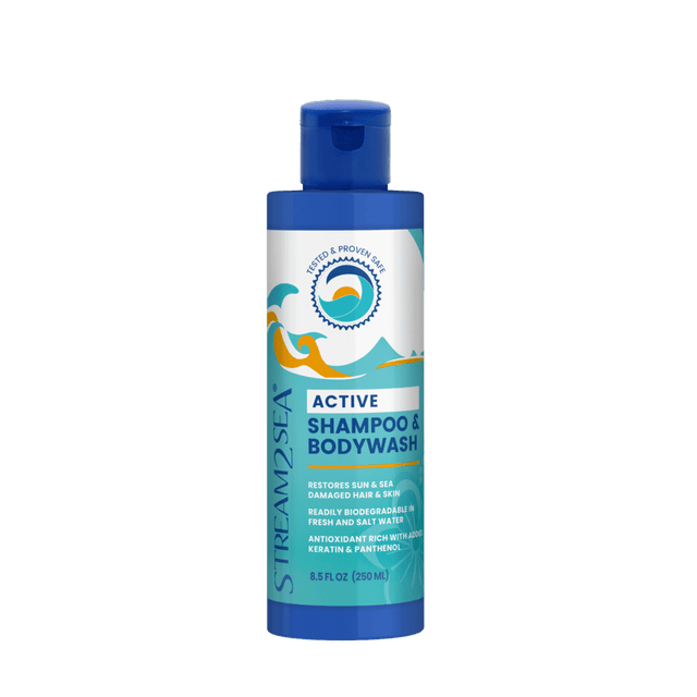 Stream2Sea Active Shampoo & Body Wash, 8.5 oz bottle