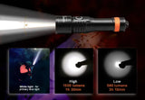 OrcaTorch D530 6500K cold white beam, High and Low modes