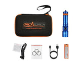 OrcaTorch D710 Blue with package contents