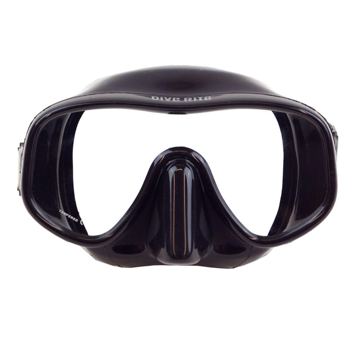 Dive Rite ES150 Frameless Diving Mask Single-Lens Low-Volume Black
