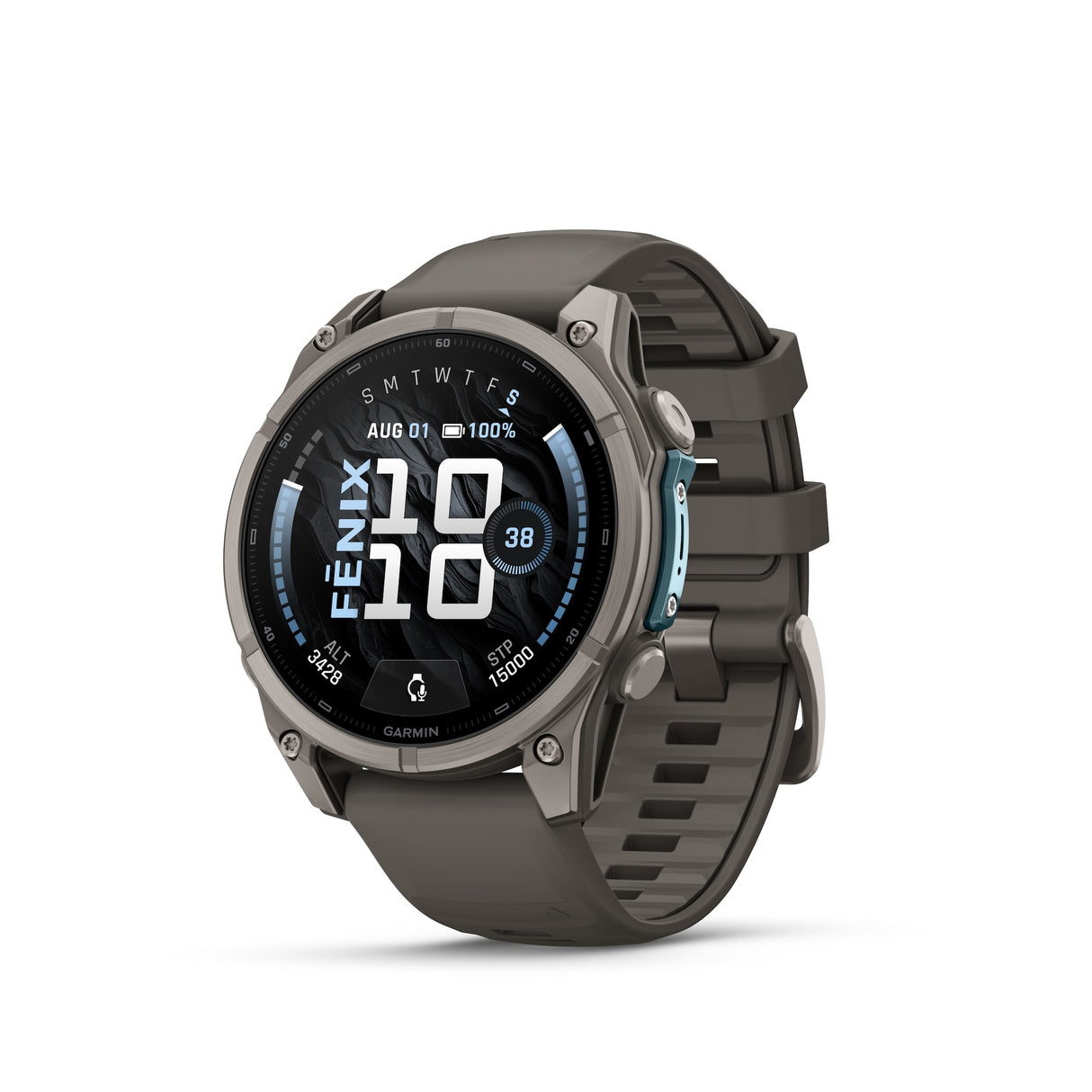 Garmin fenix 9 47mm Titanium Pebble Gray — AMOLED display hero