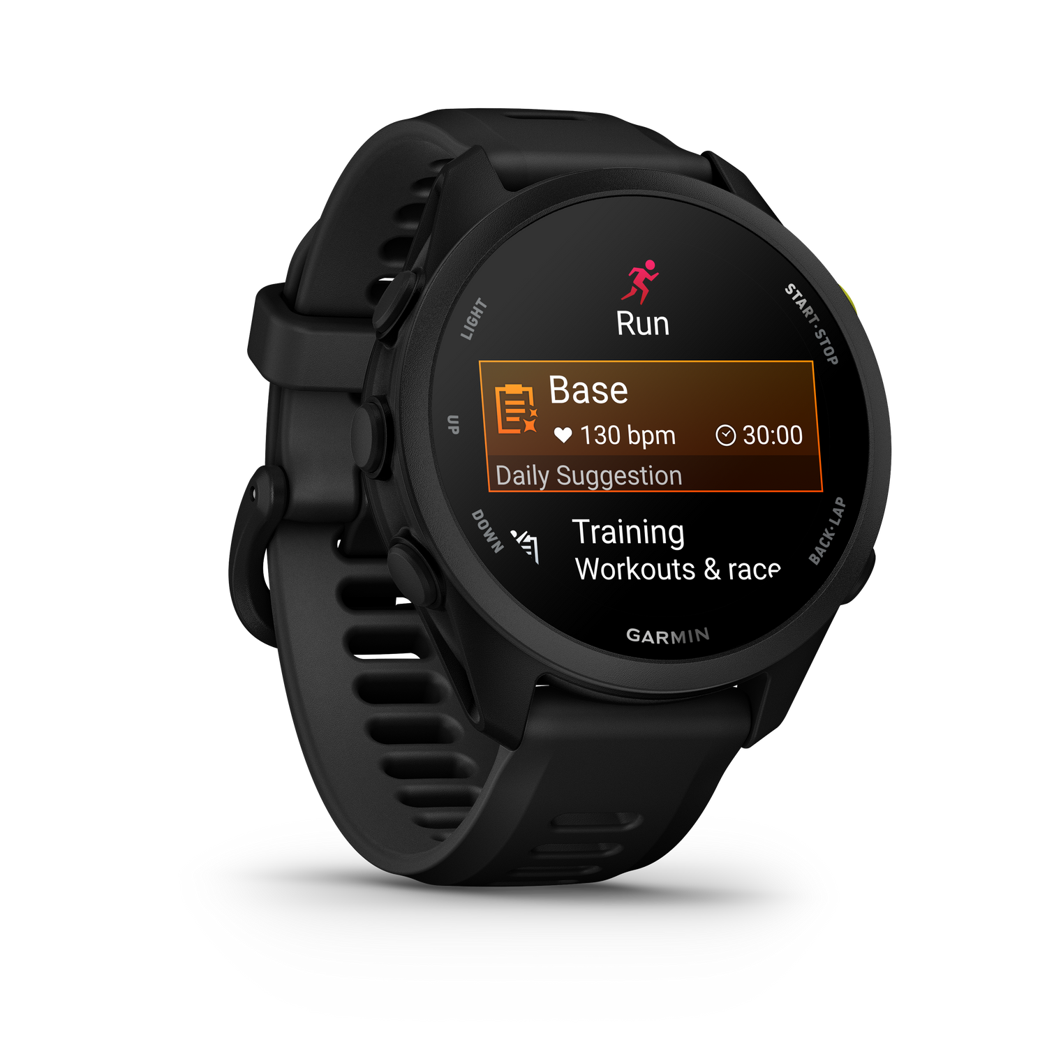 Garmin Forerunner 70 Black running daily suggested workout screen