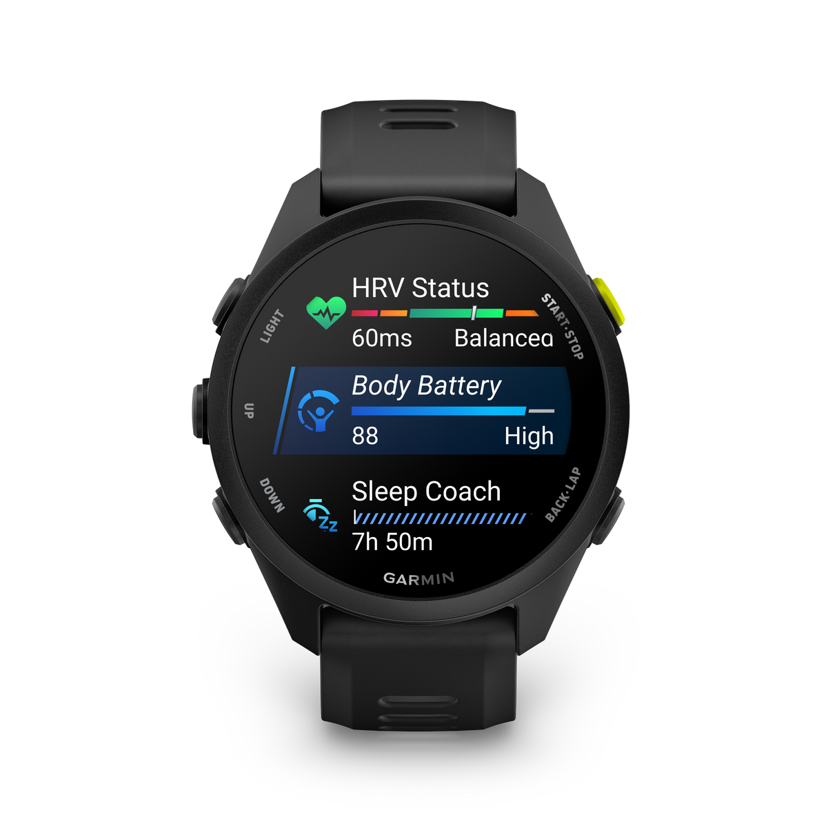 Garmin Forerunner 70 Black glances screen
