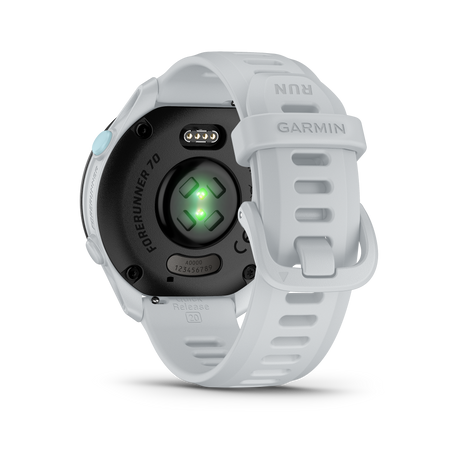Garmin Forerunner 70 Whitestone rear view with sensor