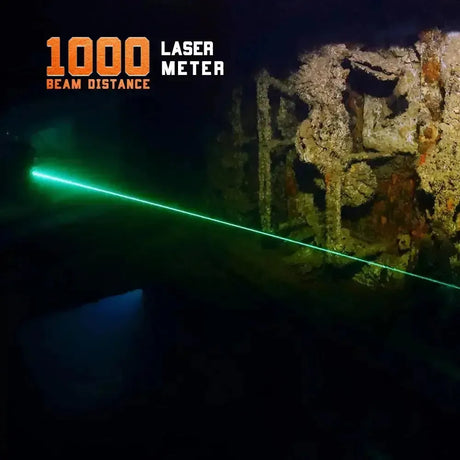 OrcaTorch D570-GL green laser beam underwater