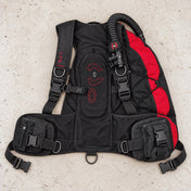 Open Box Hollis LTS Light Travel System Back Inflate BCD for Traveling Divers — default — open-box overhead flat lay