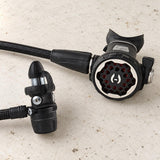 Open Box Hollis 150LX DC7 Dive Regulator Set — default, open box, lightly used on off-white work table