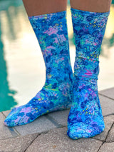Spacefish Army Turtle Tie Dye Dive Socks
