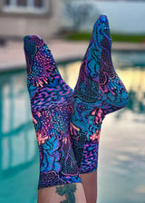 Spacefish Army Coral Kaleidoscope Dive Socks