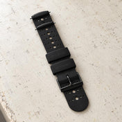 Open Box Oceanic Strap Set, Geo 4.0 and Geo Air — Black/Black, open box, lightly used on off-white work table