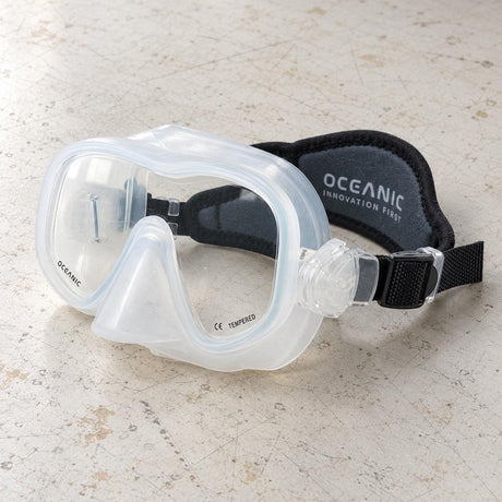 Open Box Oceanic Mini Shadow Mask, Neo Strap — Ice, open box, lightly used on off-white work table