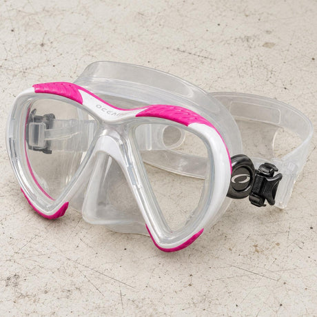 Open Box Oceanic Discovery Dual Lens Dive Mask — CL/PINK — open-box product photo