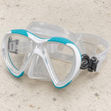 Open Box Oceanic Discovery Dual Lens Dive Mask — CL/AQUA — open-box product photo