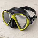 Open Box Oceanic Duo Mask — BK/Yellow, open box, lightly used on off-white work table