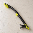 Open Box Oceanic Ultra Dry Snorkel — Black/Yellow, open box, lightly used on off-white work table