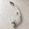 Open Box Oceanic Ultra SD Snorkel — Clear/Titanium, open box, lightly used on off-white work table