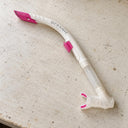 Open Box Oceanic Arid Snorkel — Pink/Clear, open box, lightly used on off-white work table