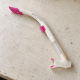 Open Box Oceanic Arid Snorkel — Pink/Clear, open box, lightly used on off-white work table