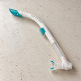 Open Box Oceanic Arid Snorkel — Sea Blue/Clear, open box, lightly used on off-white work table