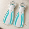 Open Box Oceanic Viper 2 OH Fin — White/Aqua, open box, lightly used on off-white work table