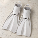Open Box Oceanic Accel Fin — White, open box, lightly used on off-white work table