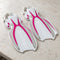 Open Box Oceanic Manta Ray Fin — Pink/White, open box, lightly used on off-white work table