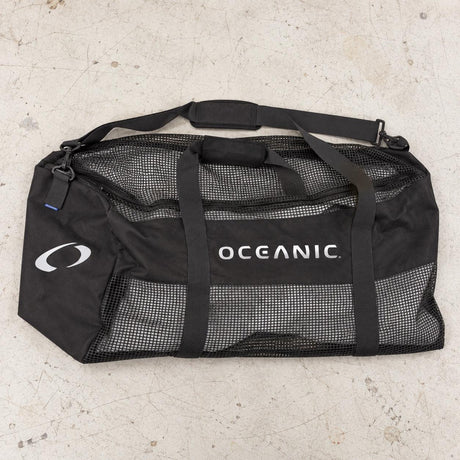 Open Box Oceanic Durable PVC-coated Nylon Mesh Duffel Bag — default — open-box flat lay