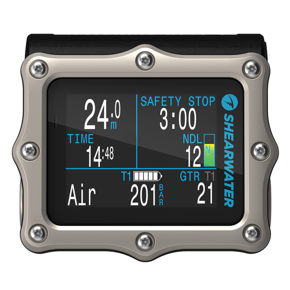 Shearwater Perdix 2 Ti Dive Computer - Silver
