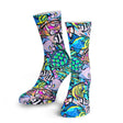 Spacefish Army Neon Fish Frenzy Dive Socks