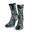 Spacefish Army Electric Blue Octofloral Dive Socks