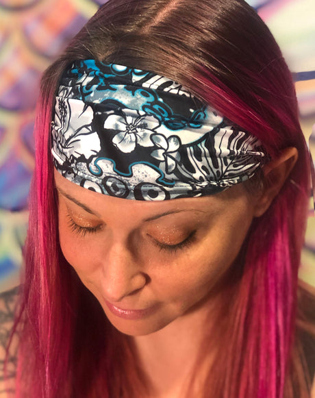 Spacefish Army Electric Blue Octofloral Scuba Headband