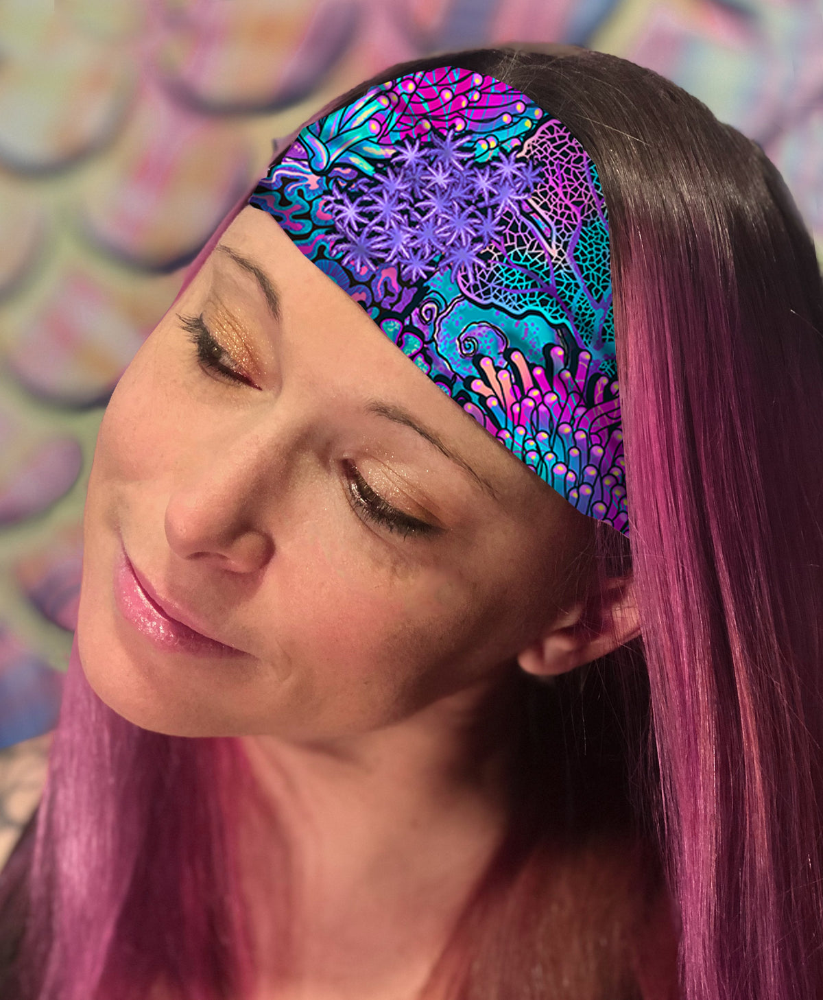 Spacefish Army Coral Kaleidoscope Scuba Headband