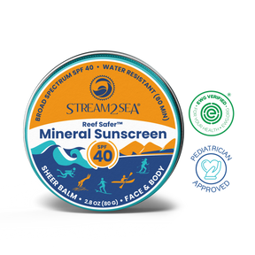 Stream2Sea SPF 40 Mineral Sunscreen Balm, 2.8 oz tin
